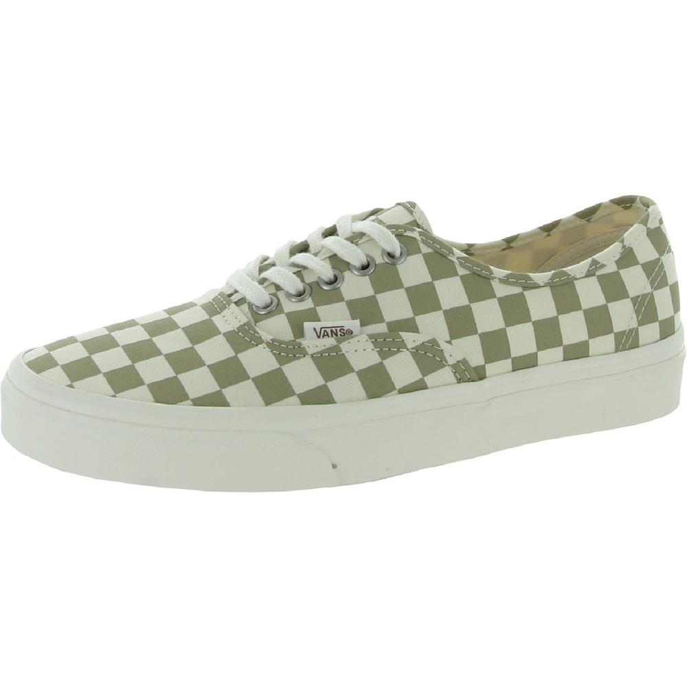 Vans Mens Authentic Beige Suede Flat Trainers Fashion Sneakers Shoes NWT